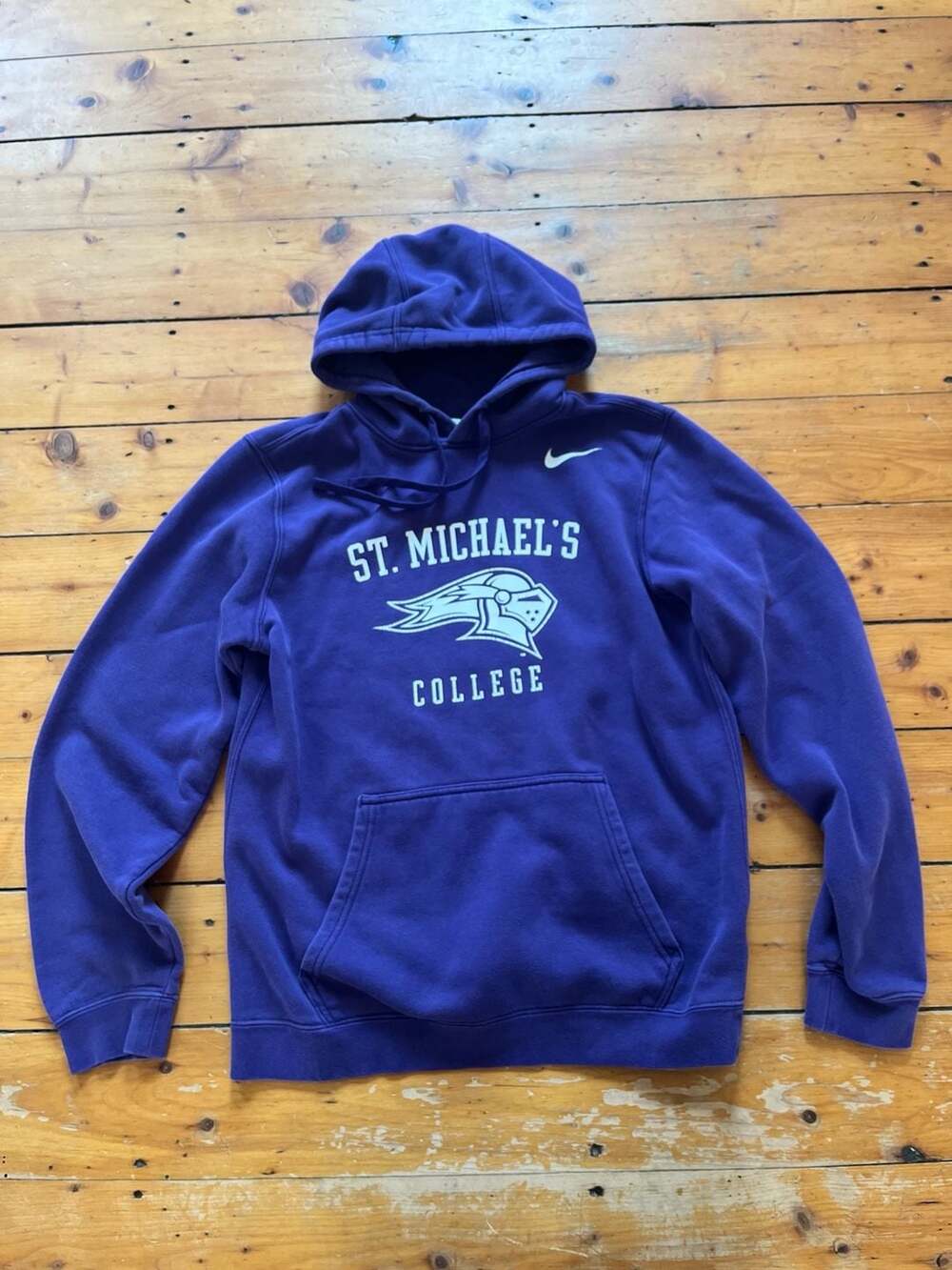 Nike St. Michael's College Purple Knights Pullover Fleece Hoodie Small
